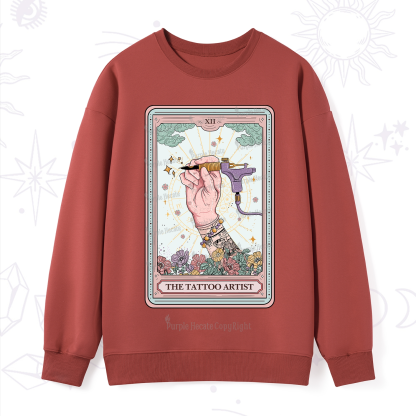 Purplehecate The Tattoo Artist Tarot Card Sweatshirt