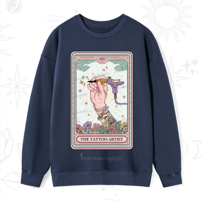 Purplehecate The Tattoo Artist Tarot Card Sweatshirt