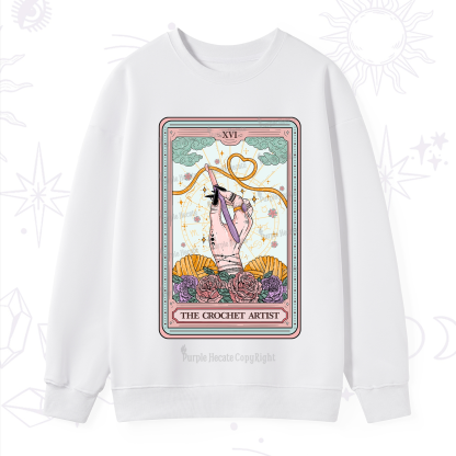 Purplehecate The Crochet Artist Tarot Card Sweatshirt