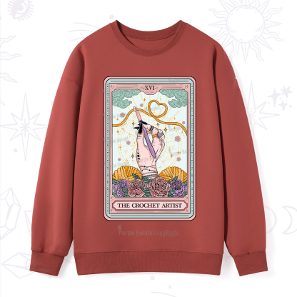 Purplehecate The Crochet Artist Tarot Card Sweatshirt