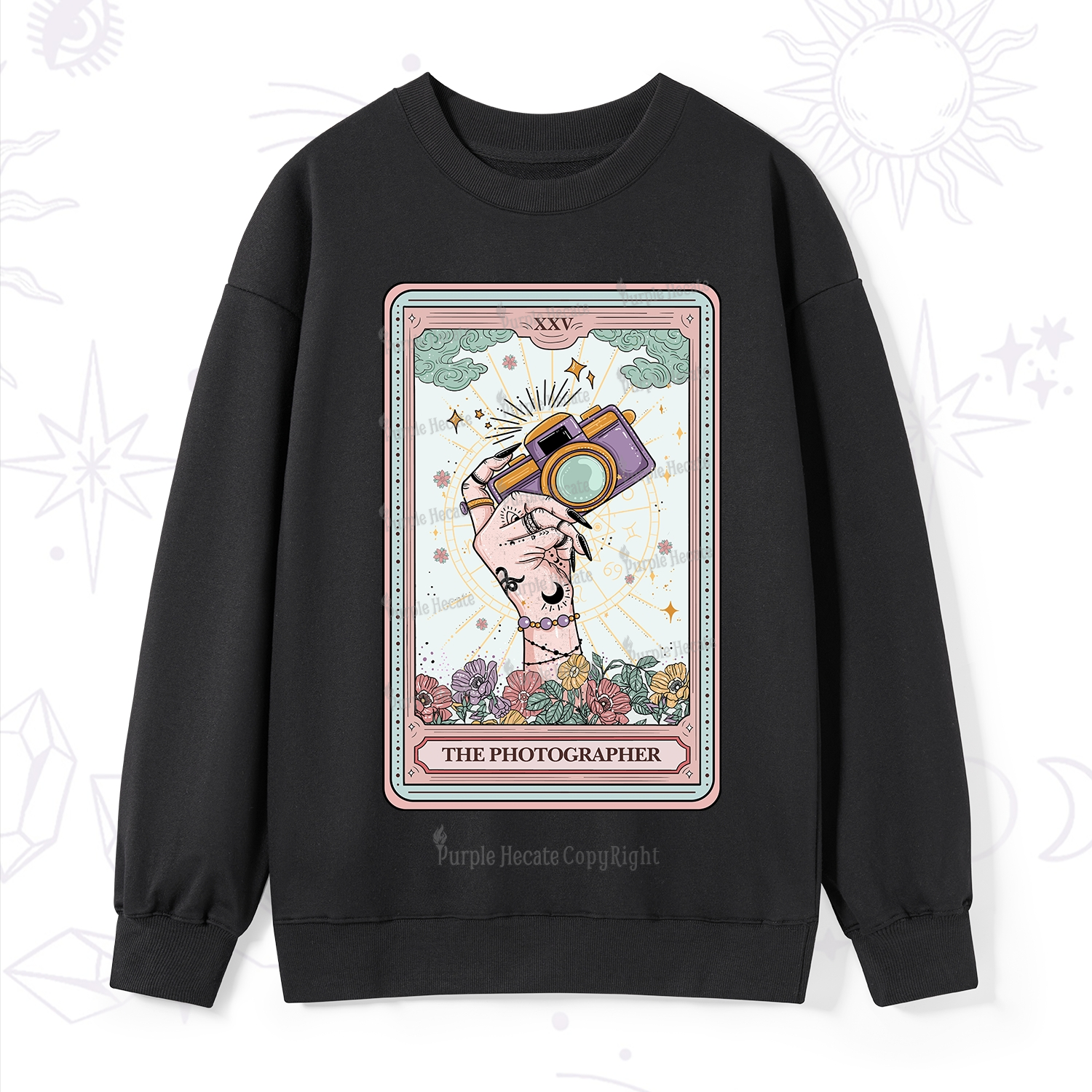 Purplehecate The Photographer Tarot Card Sweatshirt