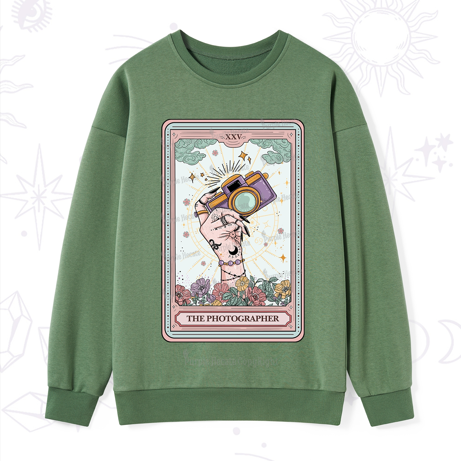 Purplehecate The Photographer Tarot Card Sweatshirt