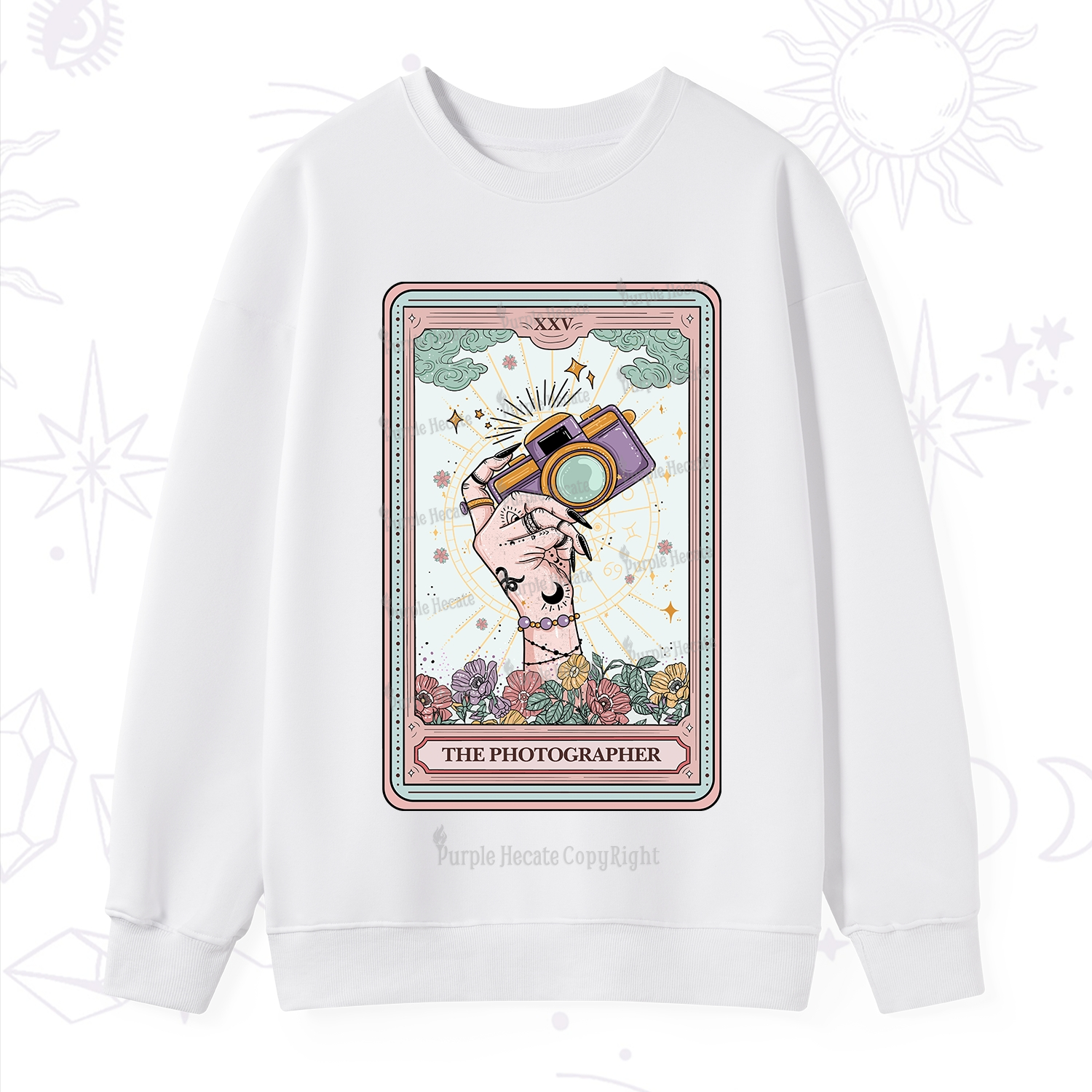 Purplehecate The Photographer Tarot Card Sweatshirt
