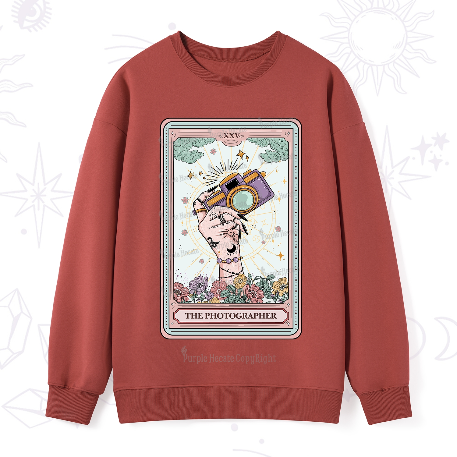 Purplehecate The Photographer Tarot Card Sweatshirt