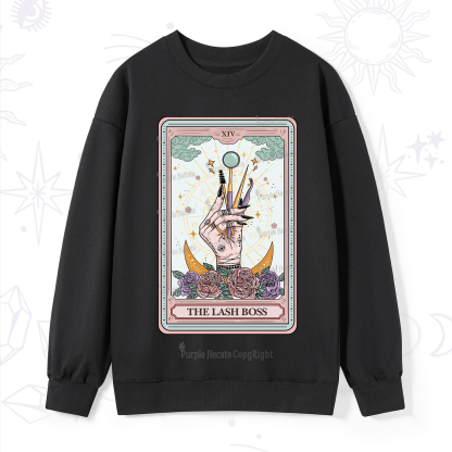 Purplehecate The Lash Boss Tarot Card Sweatshirt