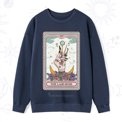 Purplehecate The Lash Boss Tarot Card Sweatshirt