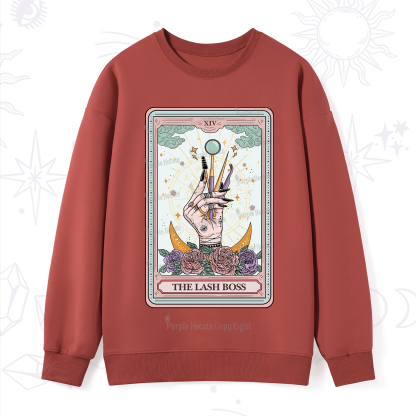 Purplehecate The Lash Boss Tarot Card Sweatshirt