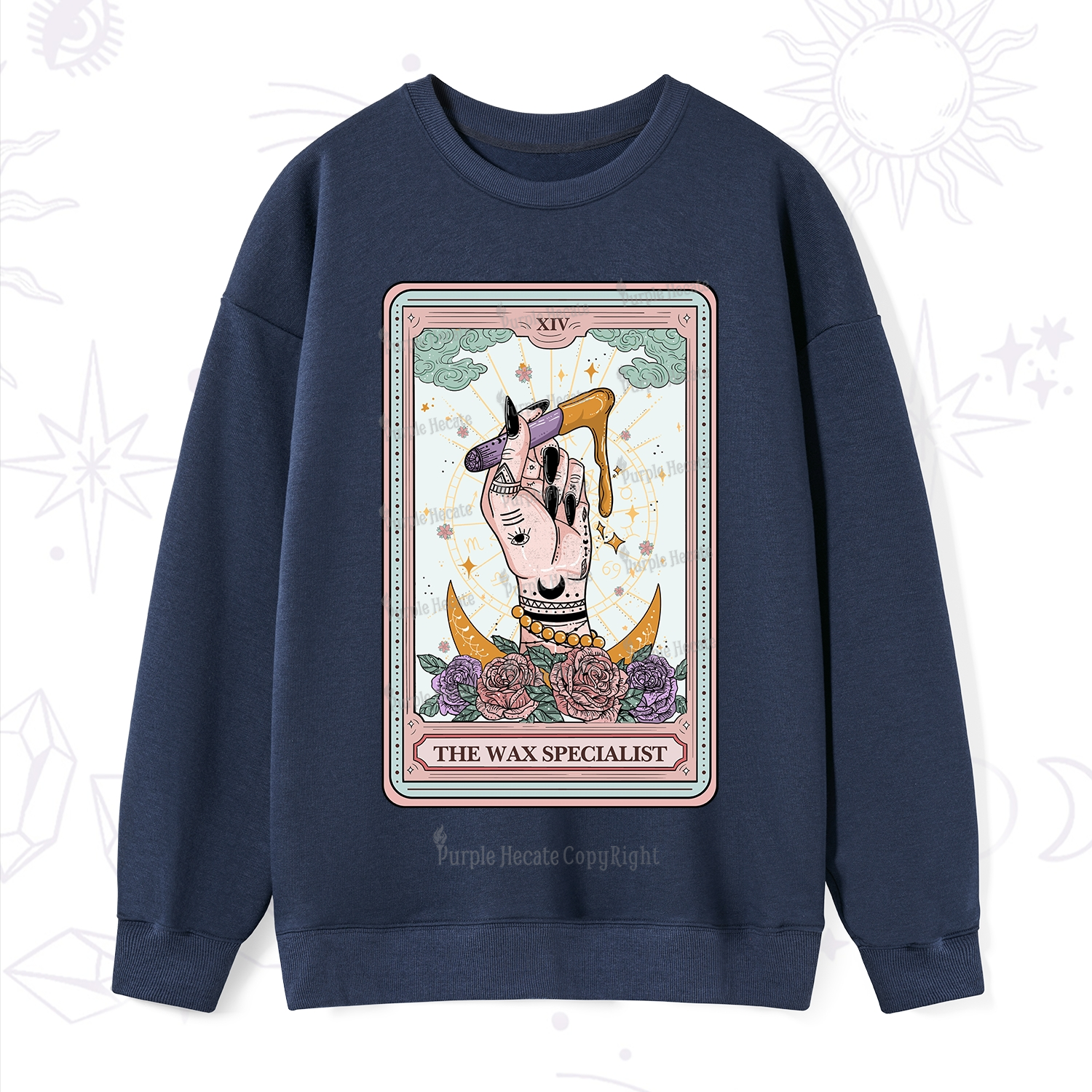 Purplehecate The Wax Specialist Tarot Card Sweatshirt