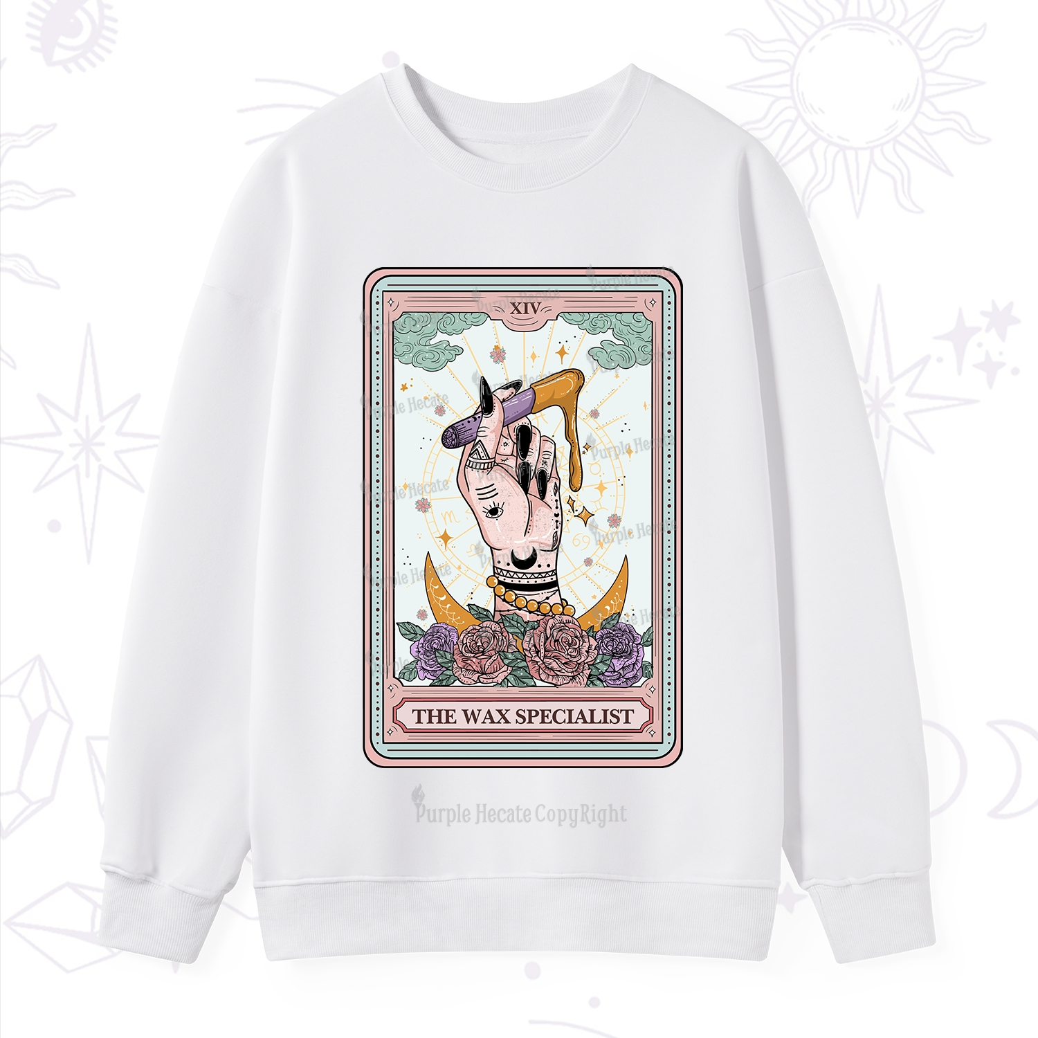 Purplehecate The Wax Specialist Tarot Card Sweatshirt