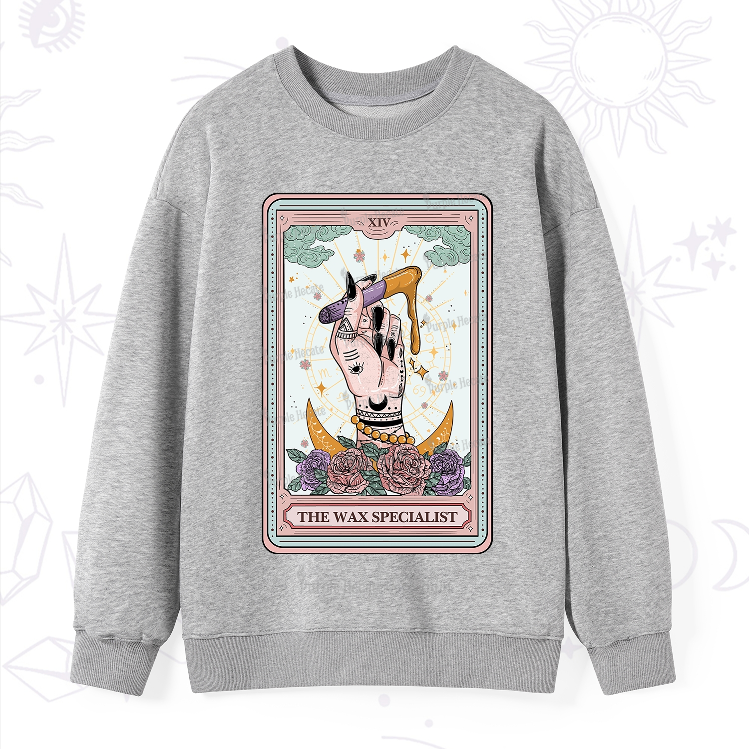 Purplehecate The Wax Specialist Tarot Card Sweatshirt
