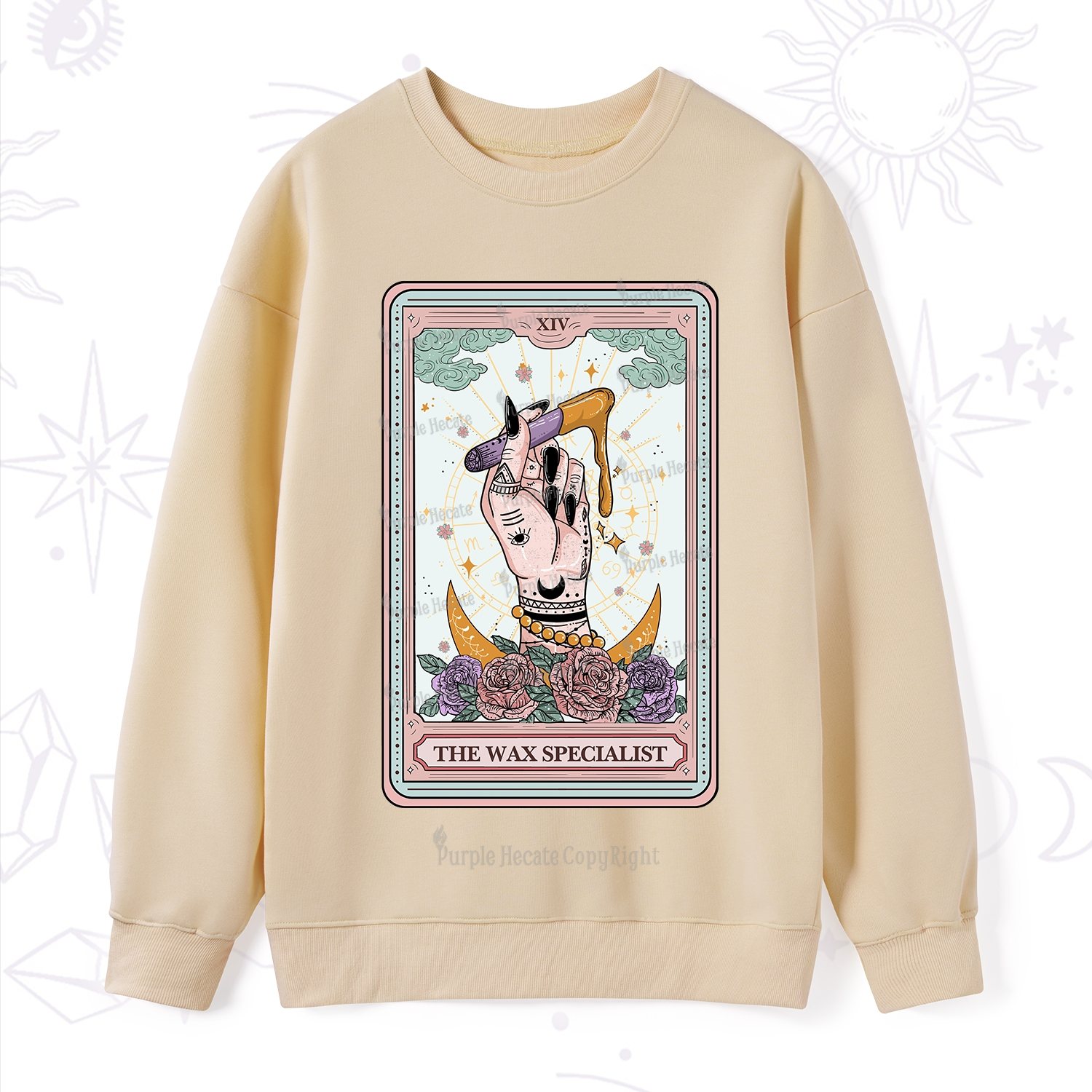Purplehecate The Wax Specialist Tarot Card Sweatshirt