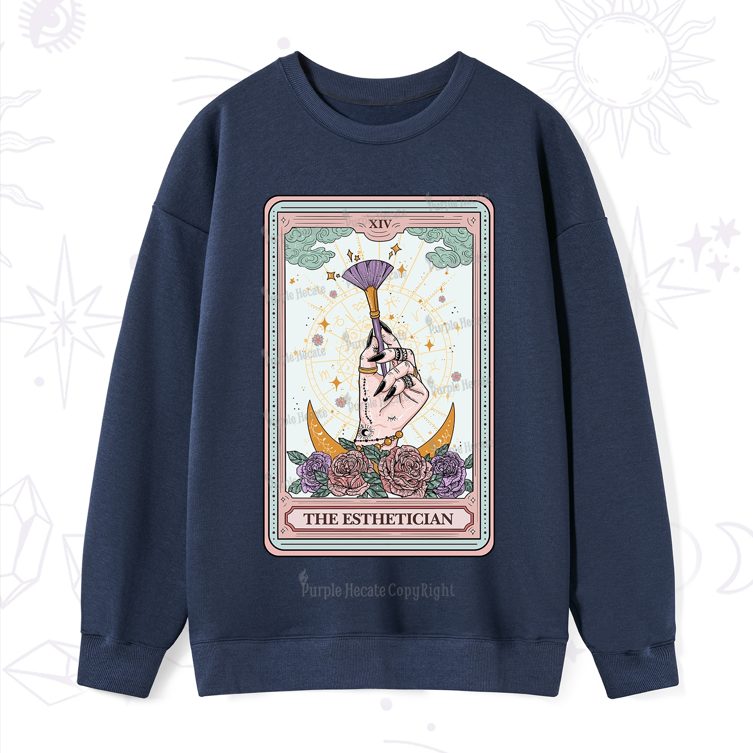 Purplehecate The Esthetician Tarot Card Sweatshirt