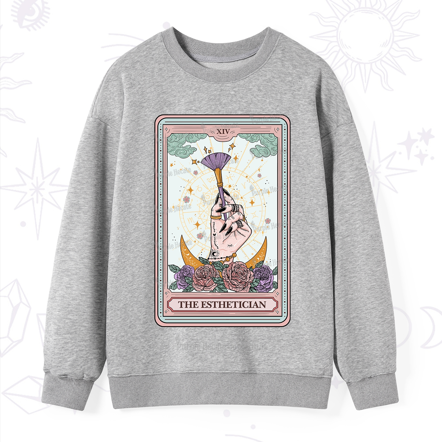 Purplehecate The Esthetician Tarot Card Sweatshirt