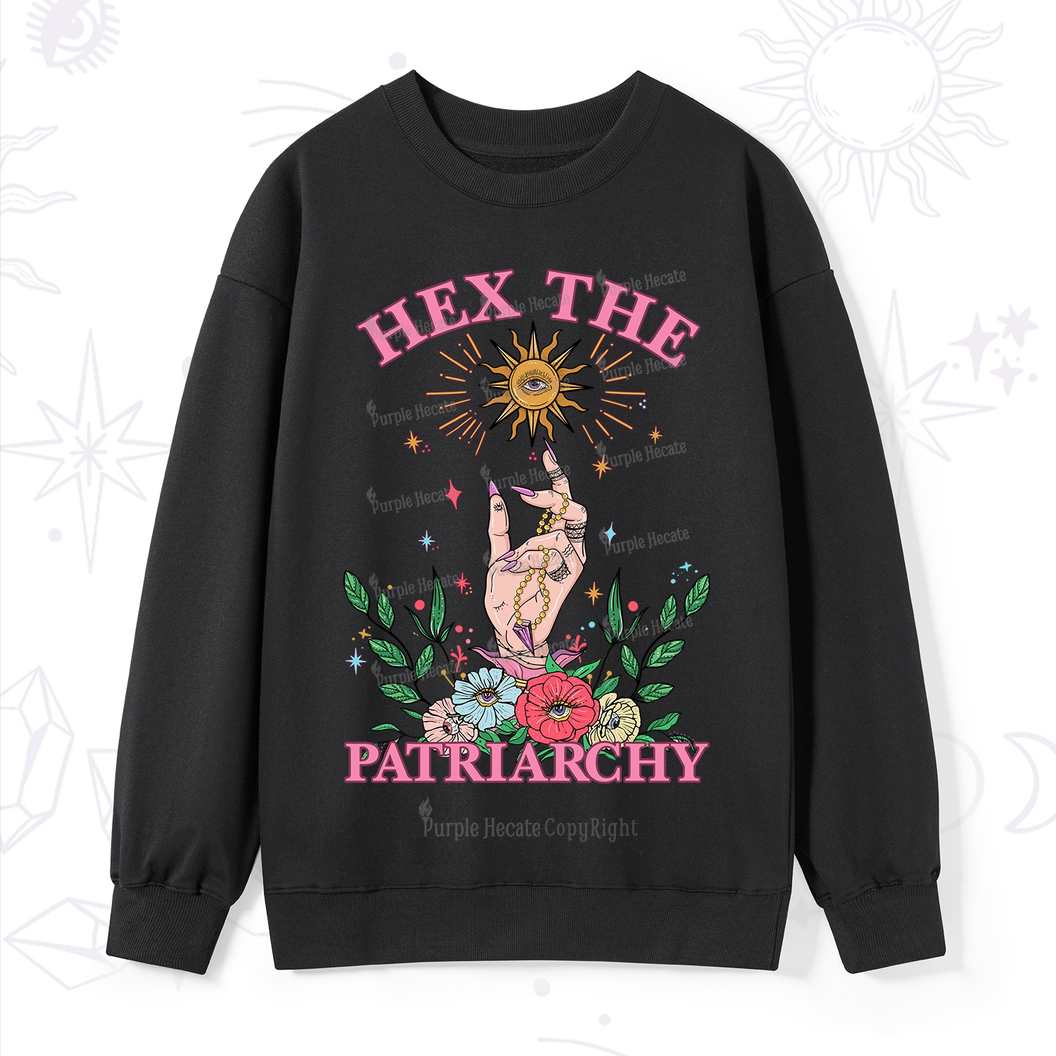 Purplehecate Hex The Patriarchy Witchy Sweatshirt
