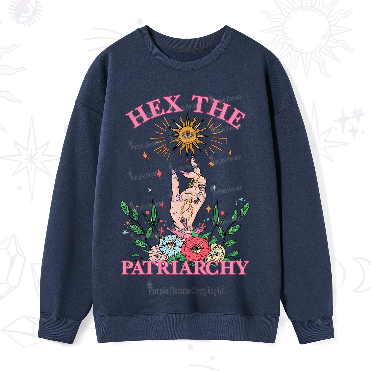 Purplehecate Hex The Patriarchy Witchy Sweatshirt