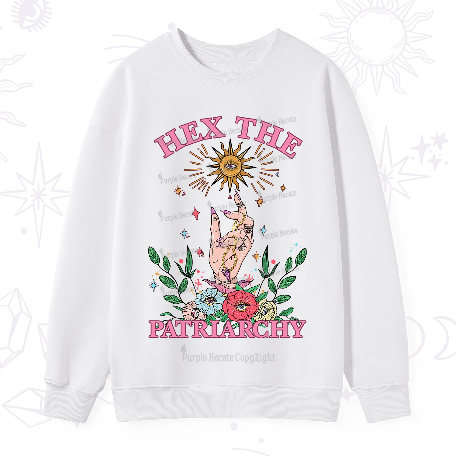 Purplehecate Hex The Patriarchy Witchy Sweatshirt