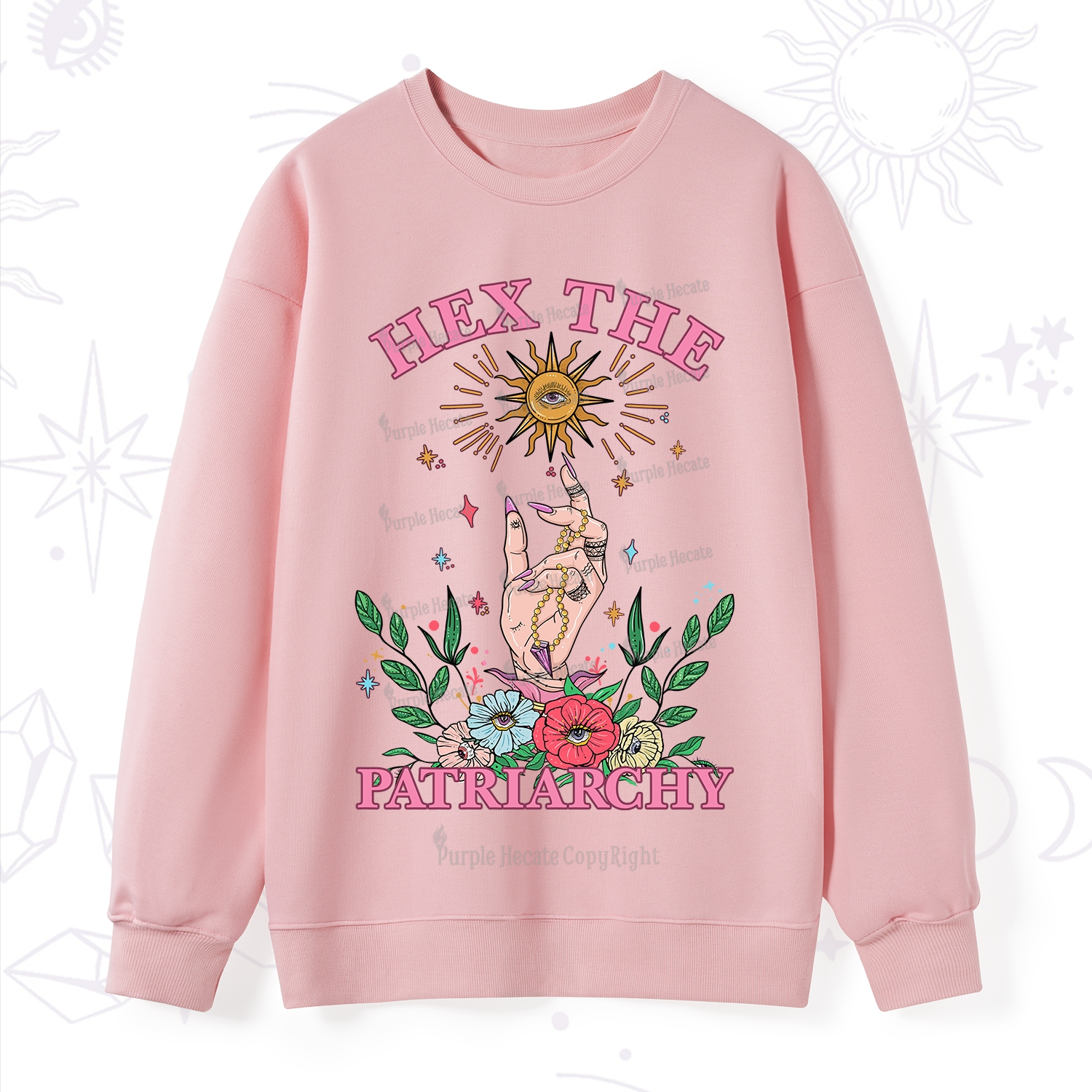Purplehecate Hex The Patriarchy Witchy Sweatshirt