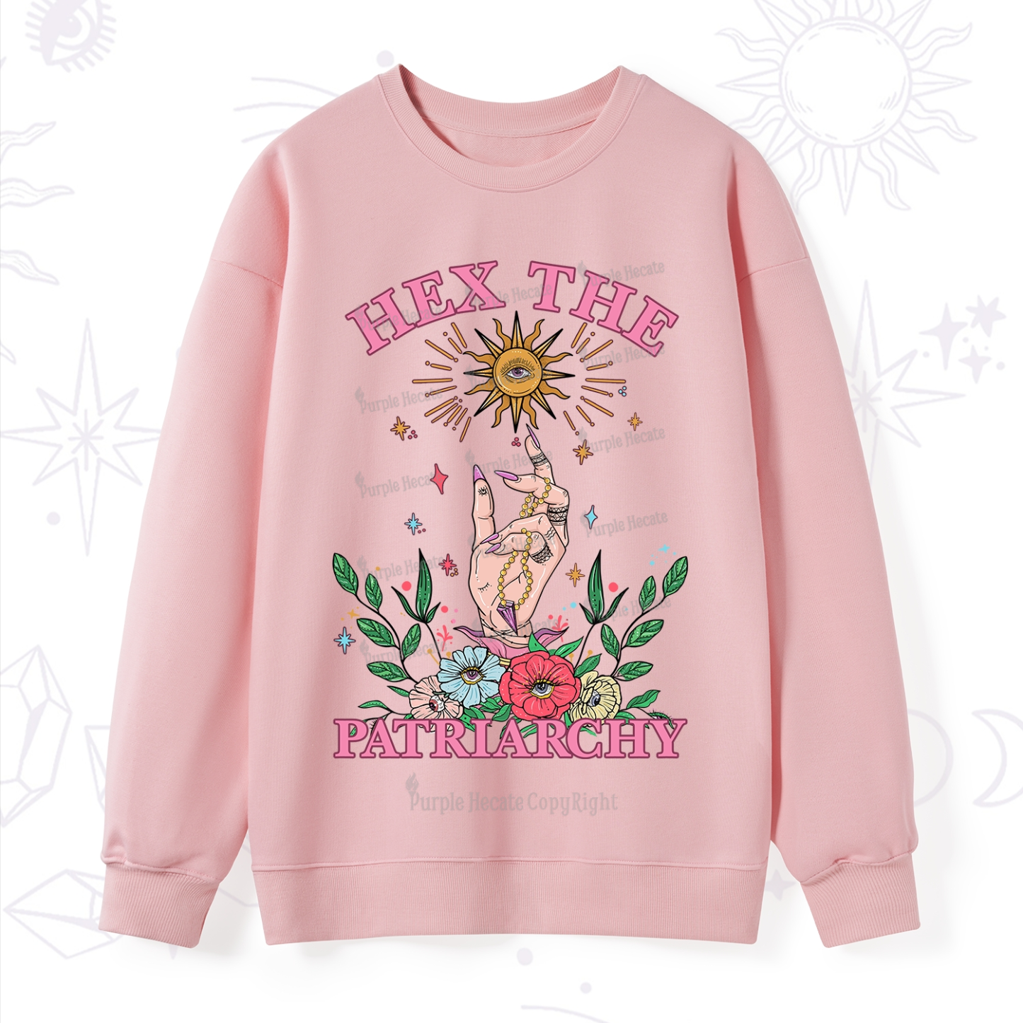 Purplehecate Hex The Patriarchy Witchy Sweatshirt