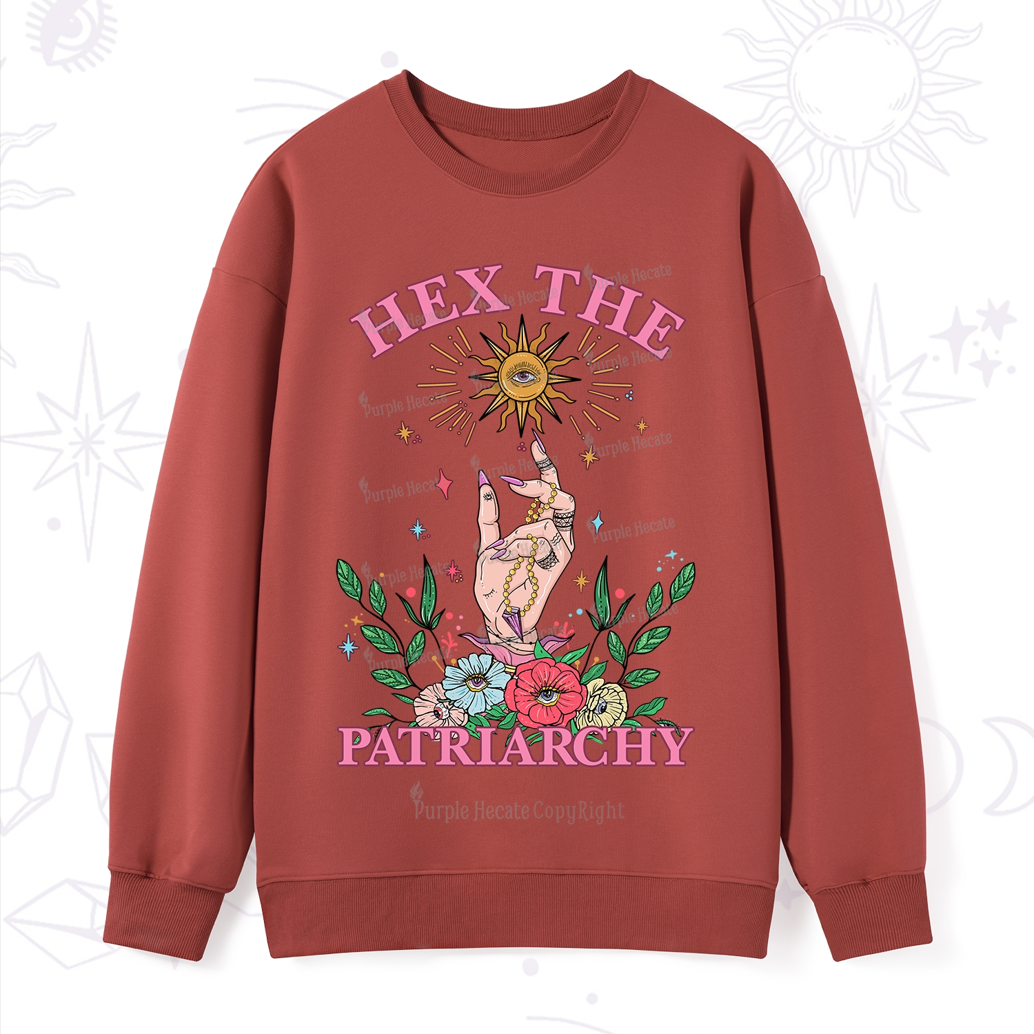 Purplehecate Hex The Patriarchy Witchy Sweatshirt