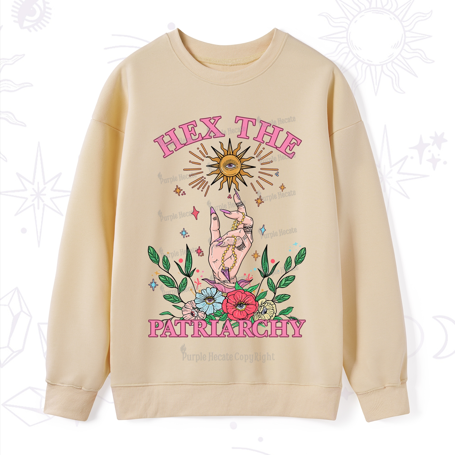Purplehecate Hex The Patriarchy Witchy Sweatshirt