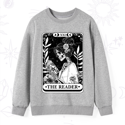 Purplehecate The Reader Skeleton Tarot Sweatshirt