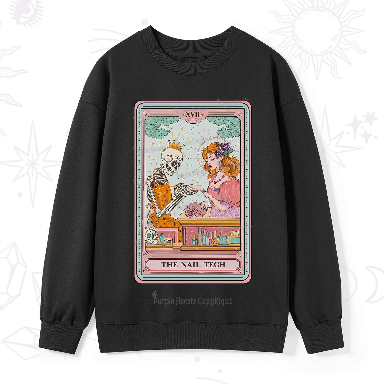 Purplehecate The Nail Tech Life Tarot Sweatshirt