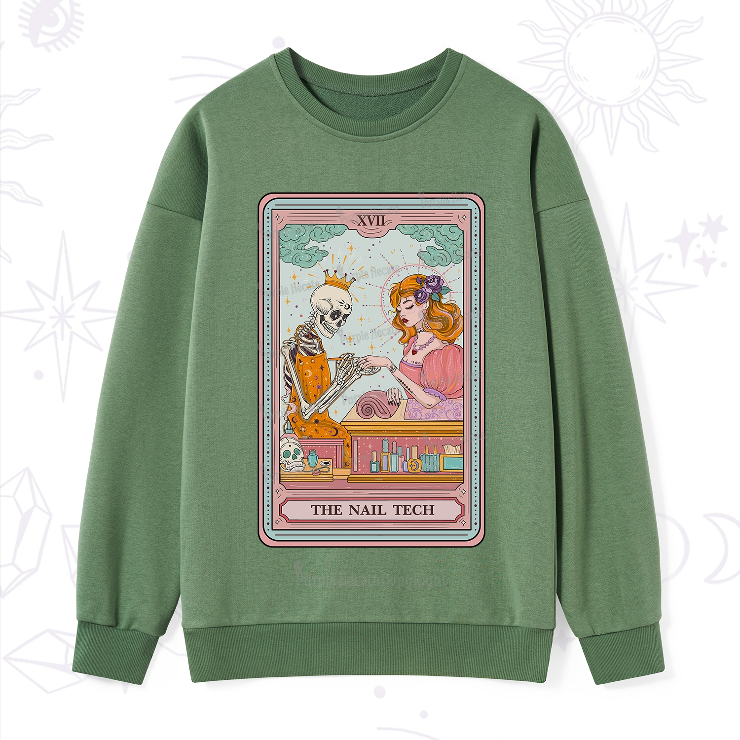 Purplehecate The Nail Tech Life Tarot Sweatshirt