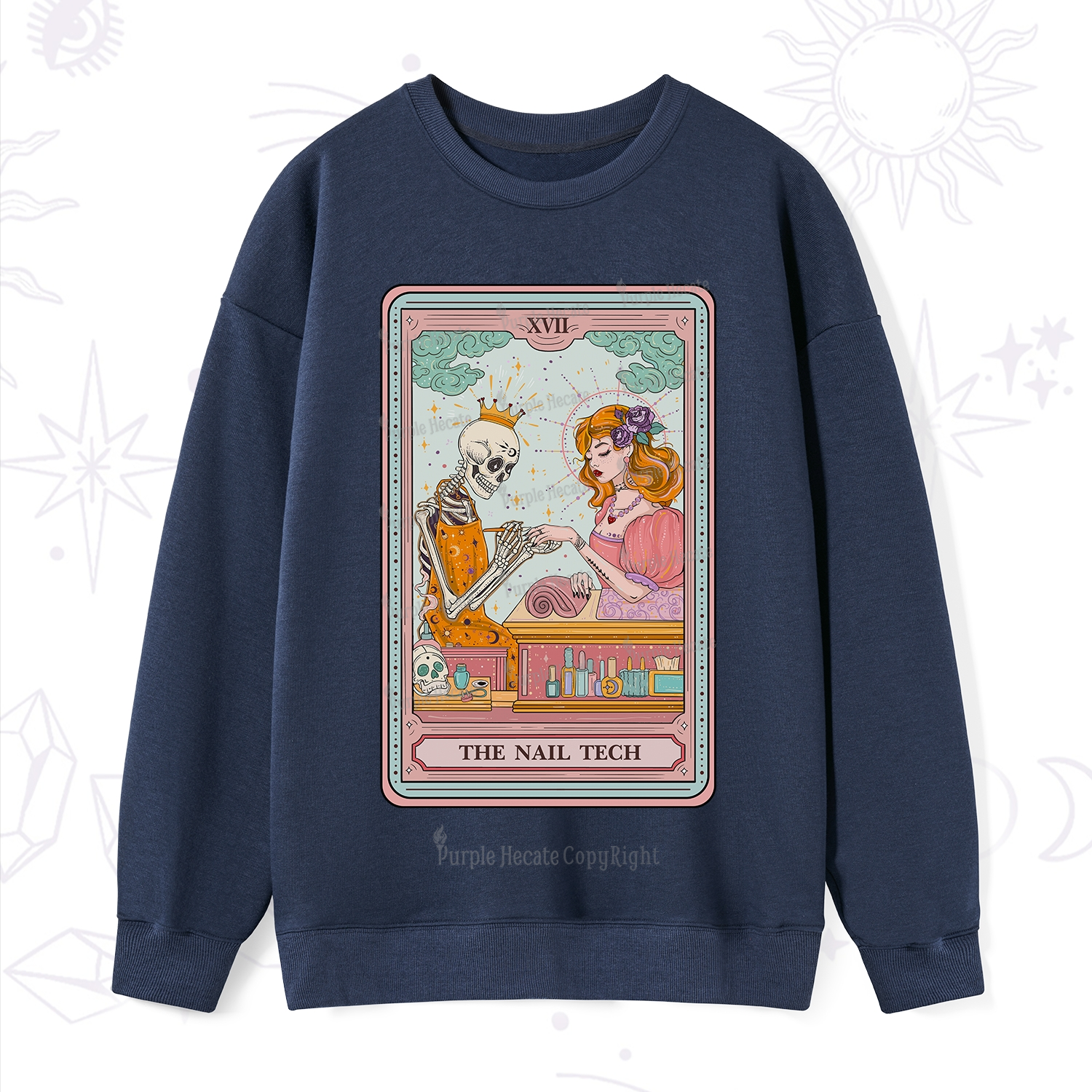 Purplehecate The Nail Tech Life Tarot Sweatshirt