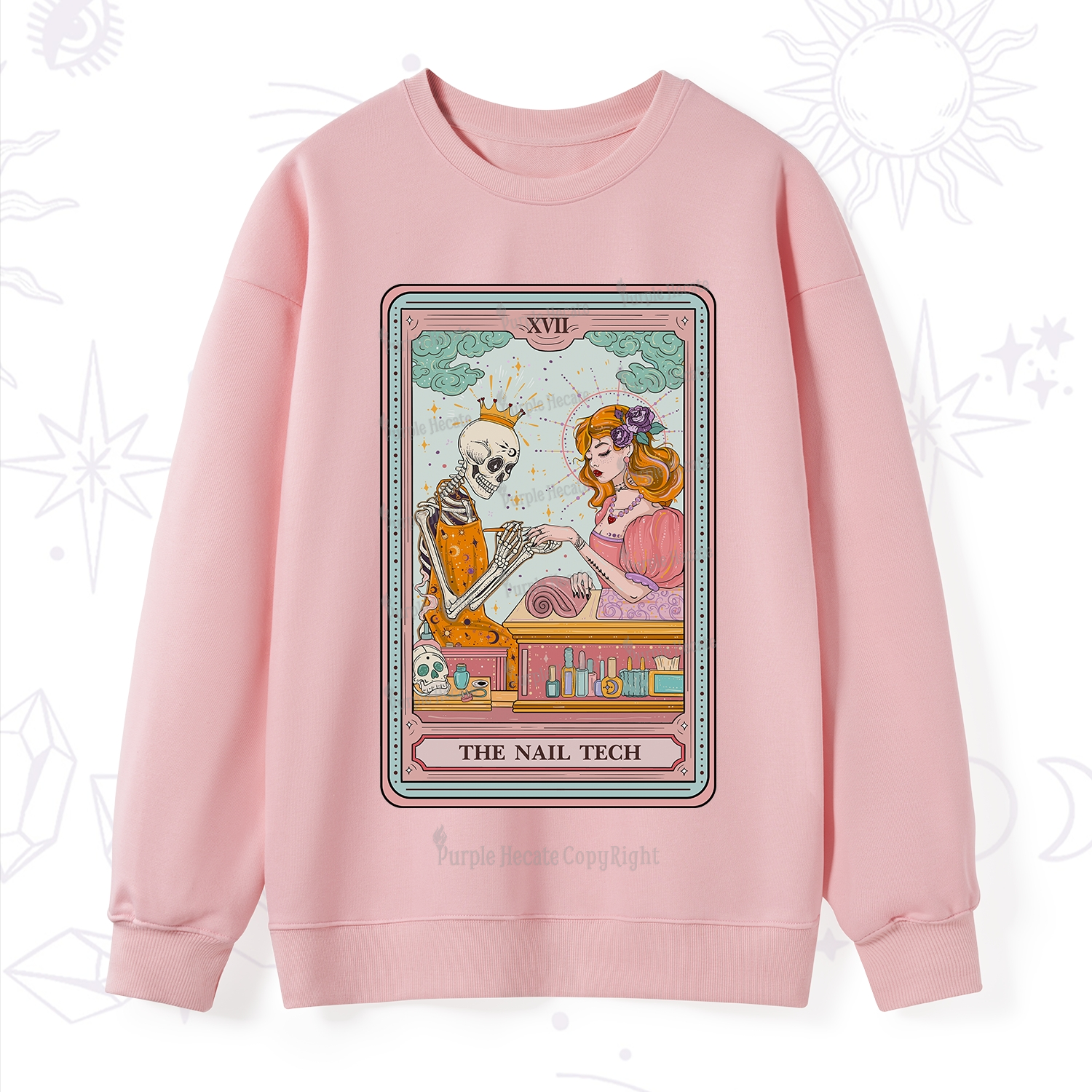 Purplehecate The Nail Tech Life Tarot Sweatshirt