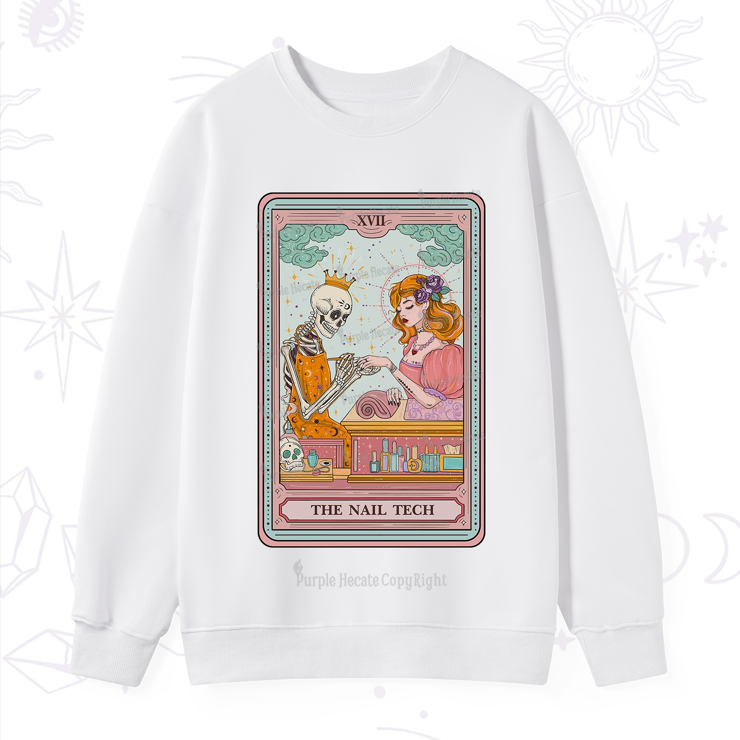 Purplehecate The Nail Tech Life Tarot Sweatshirt