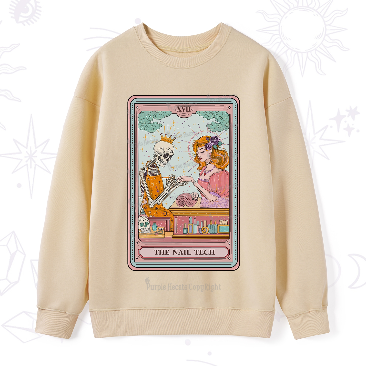 Purplehecate The Nail Tech Life Tarot Sweatshirt