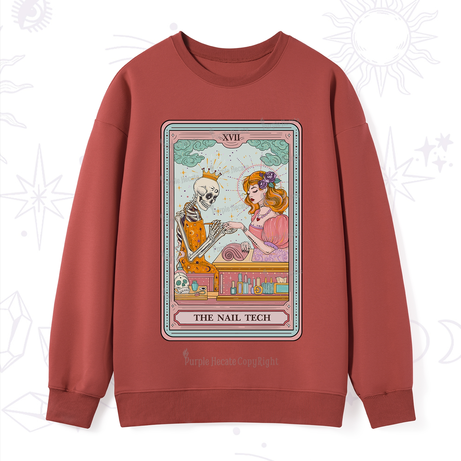 Purplehecate The Nail Tech Life Tarot Sweatshirt
