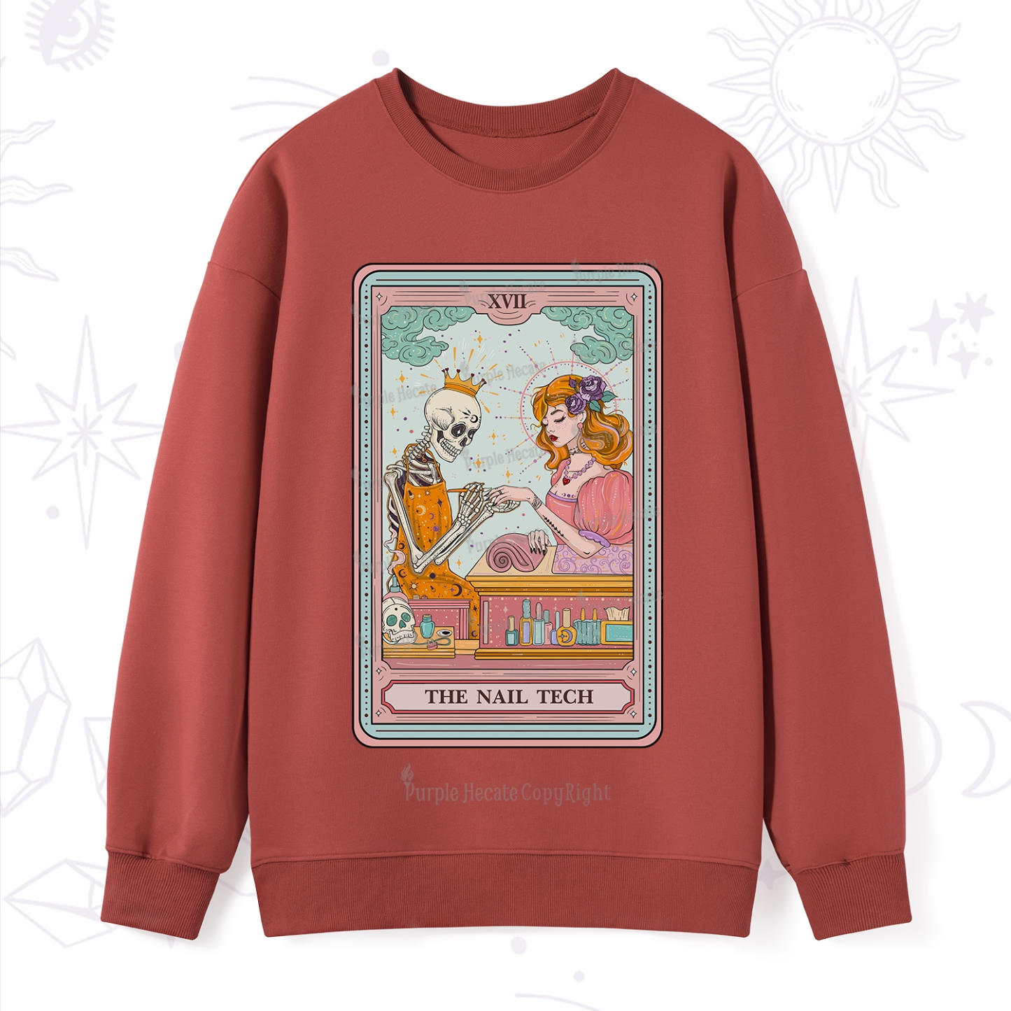Purplehecate The Nail Tech Life Tarot Sweatshirt
