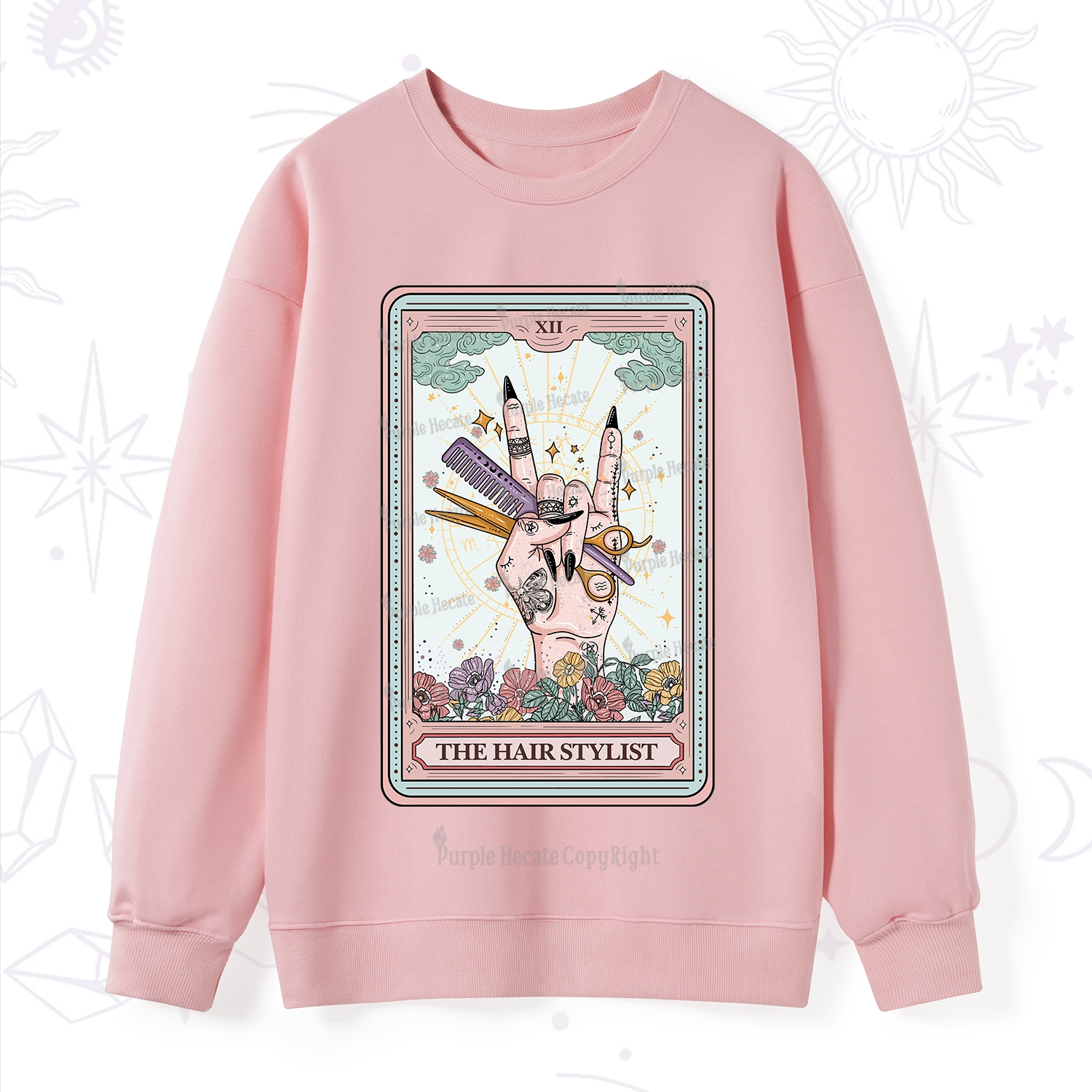 Purplehecate The Hair Stylist Tarot Sweatshirt