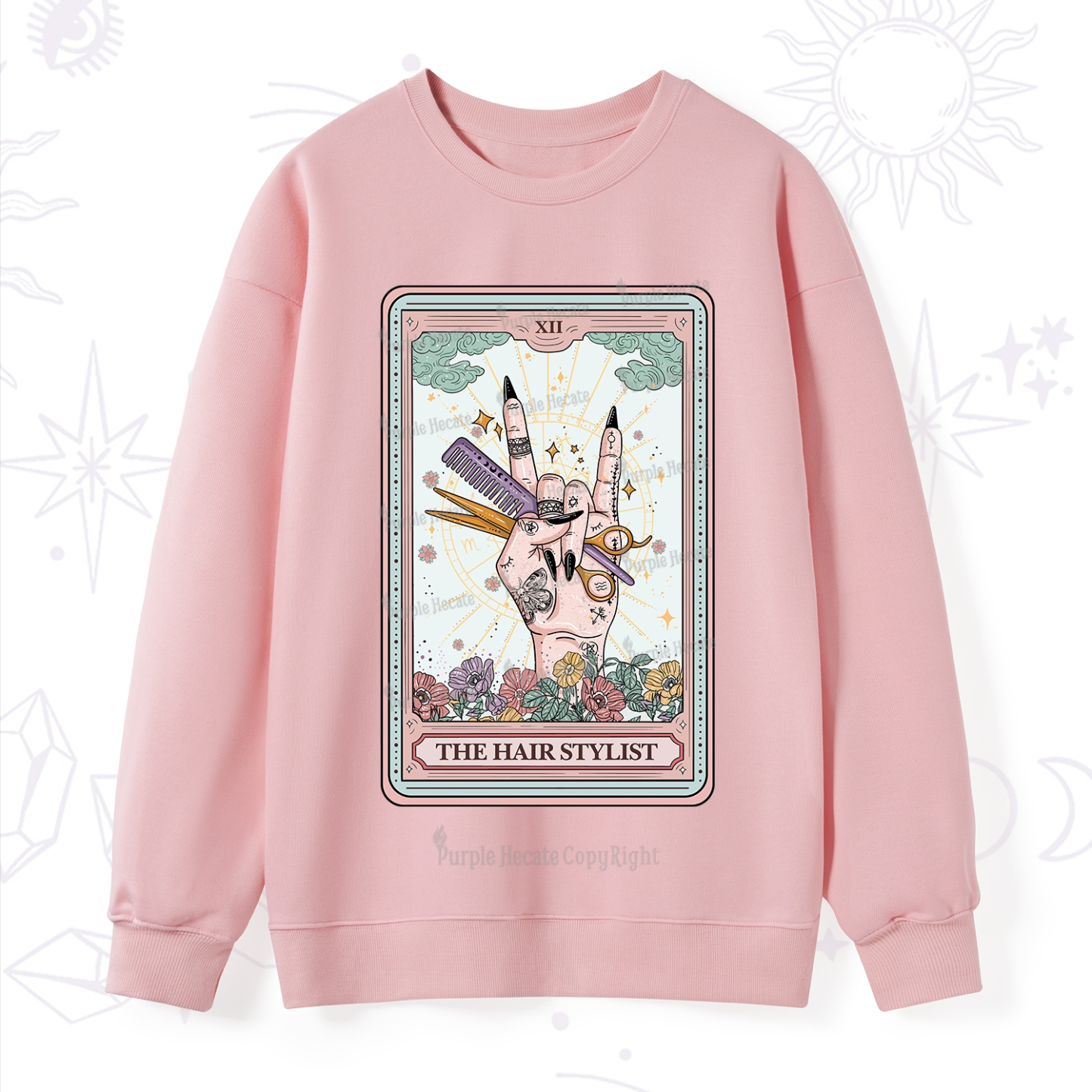 Purplehecate The Hair Stylist Tarot Sweatshirt