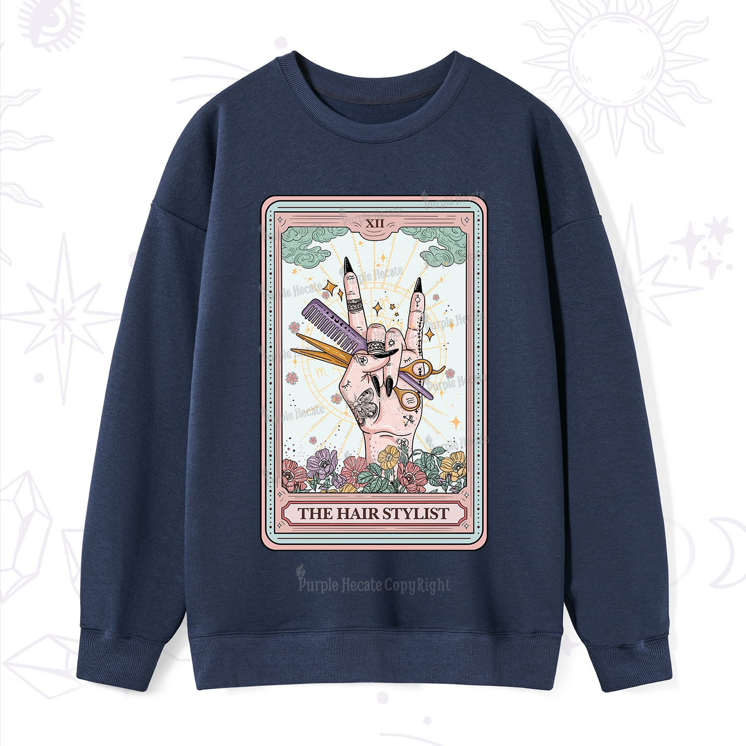 Purplehecate The Hair Stylist Tarot Sweatshirt