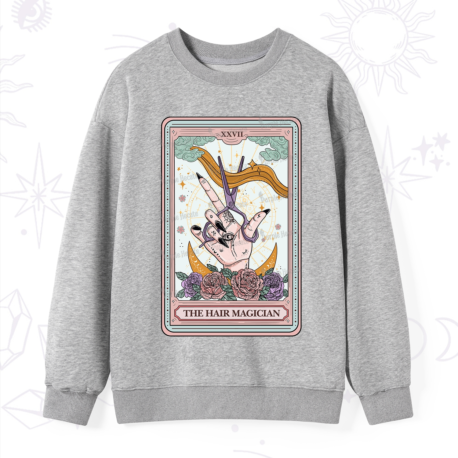 Purplehecate The Hair Magician Tarot Sweatshirt