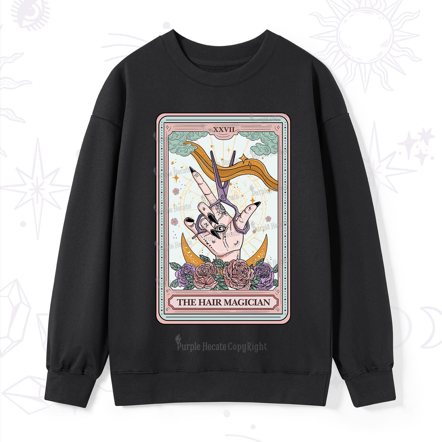Purplehecate The Hair Magician Tarot Sweatshirt