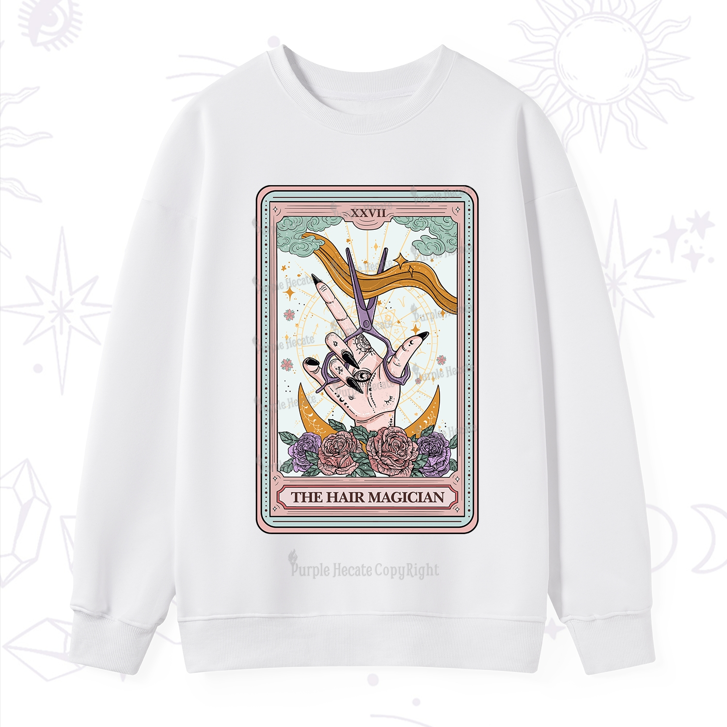 Purplehecate The Hair Magician Tarot Sweatshirt