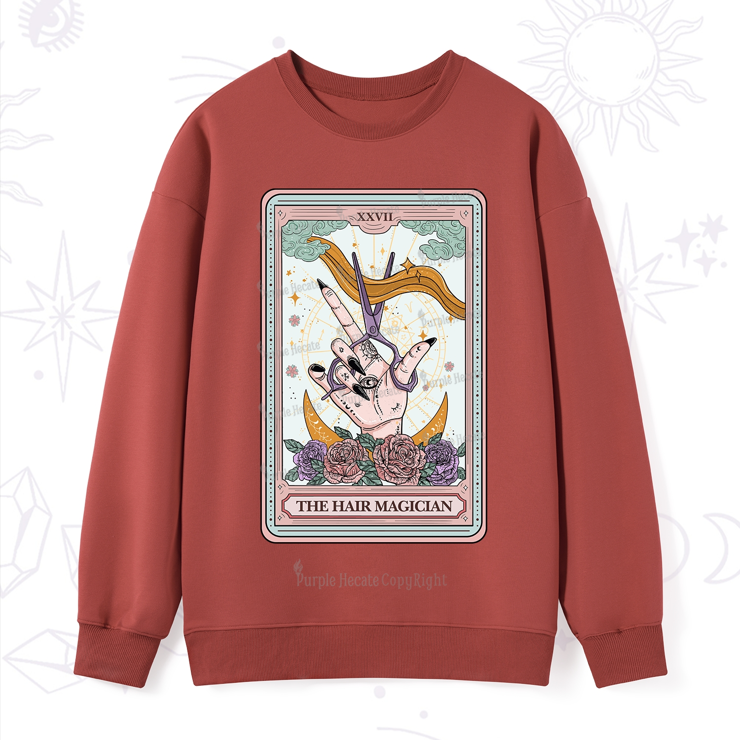 Purplehecate The Hair Magician Tarot Sweatshirt