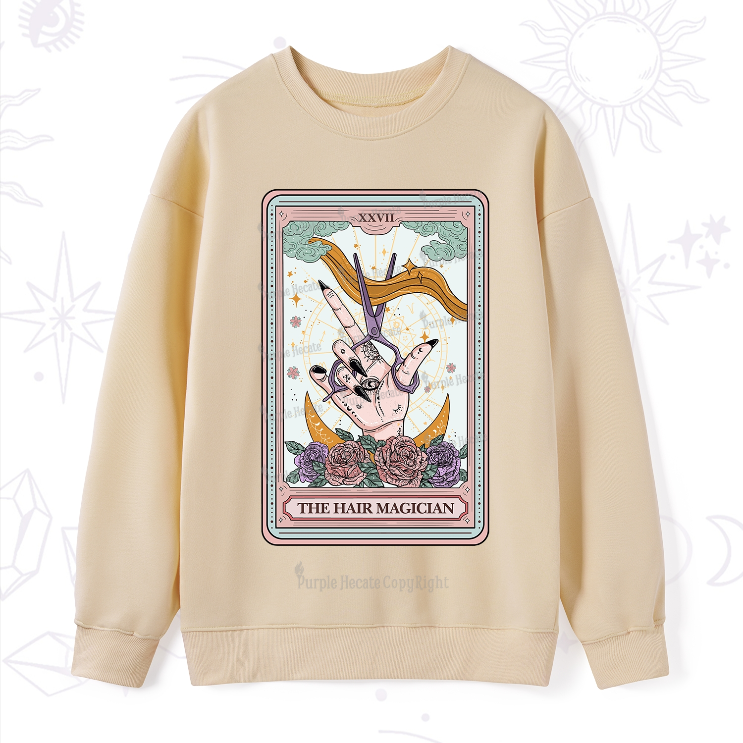 Purplehecate The Hair Magician Tarot Sweatshirt