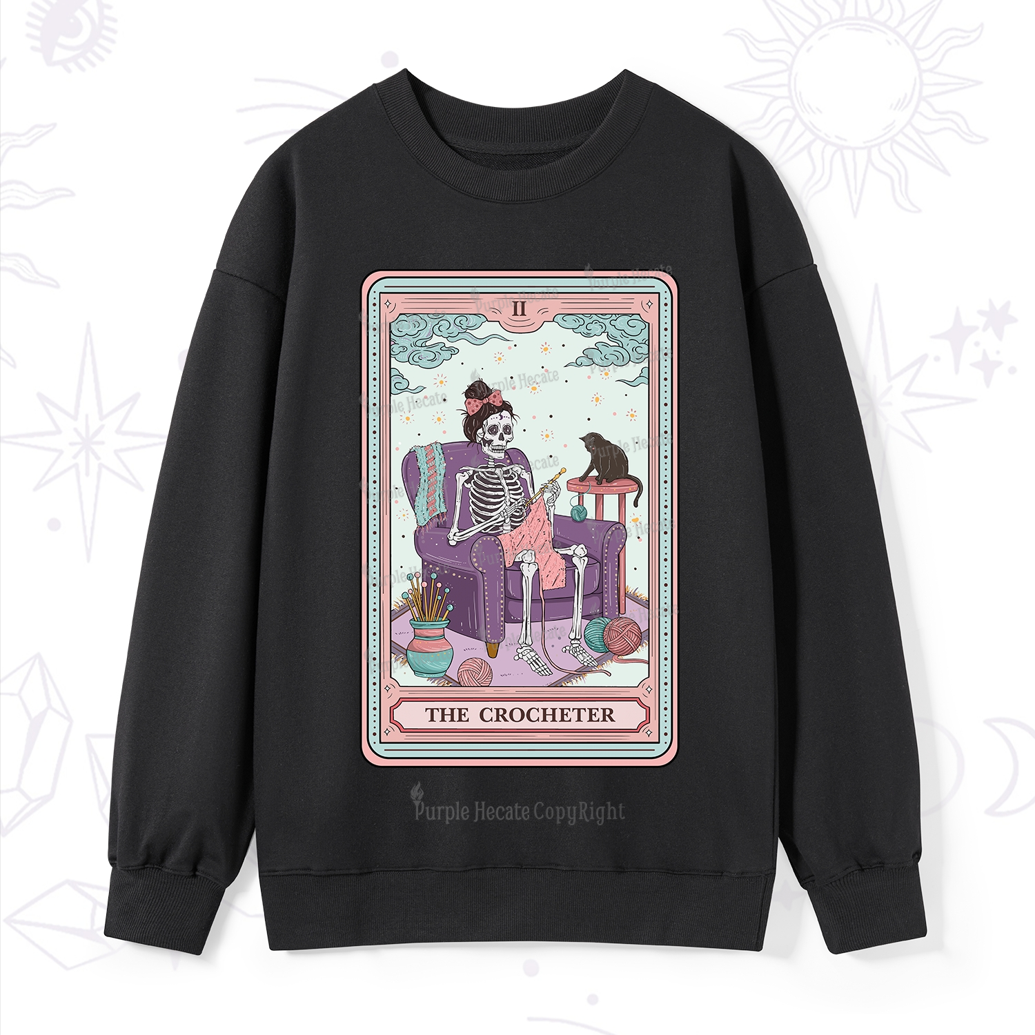 Purplehecate The Crocheter Tarot Sweatshirt