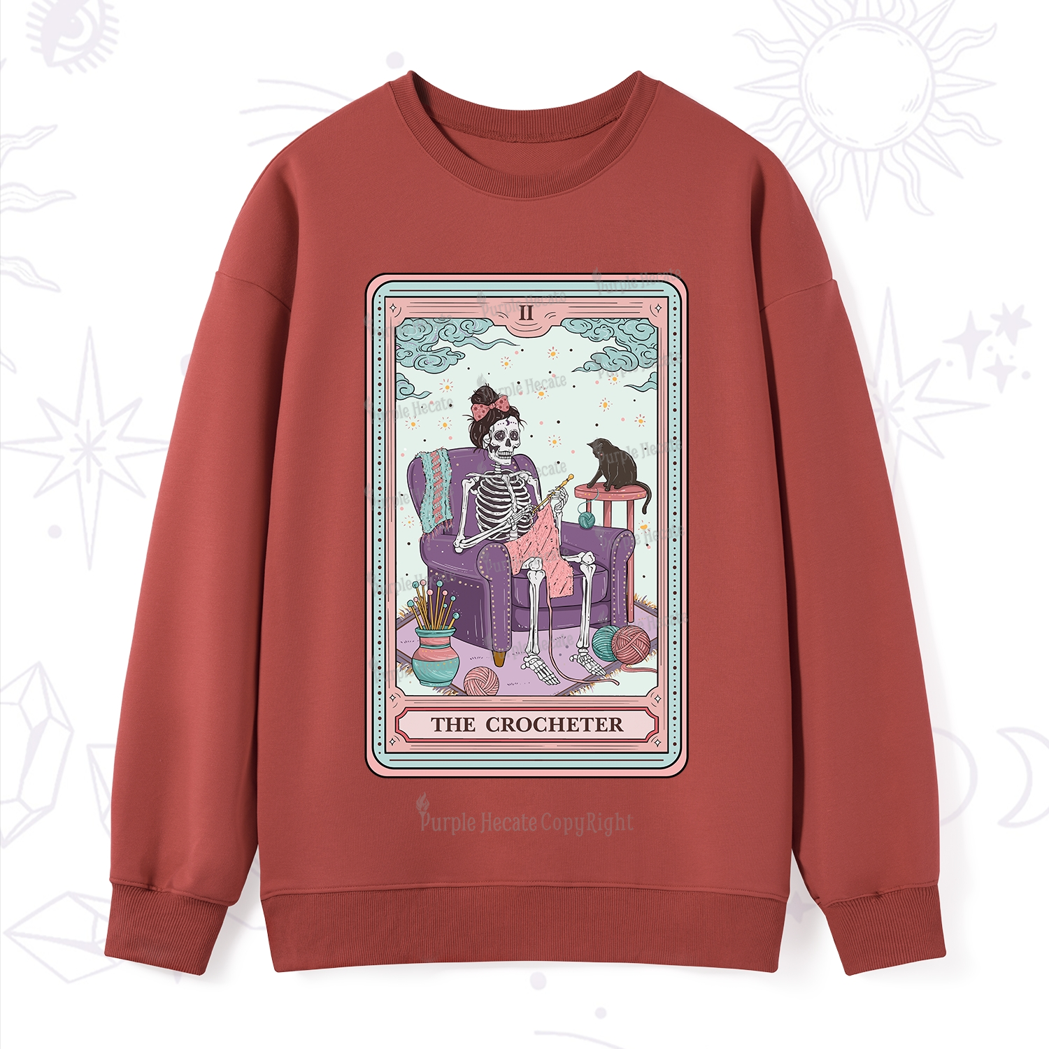 Purplehecate The Crocheter Tarot Sweatshirt