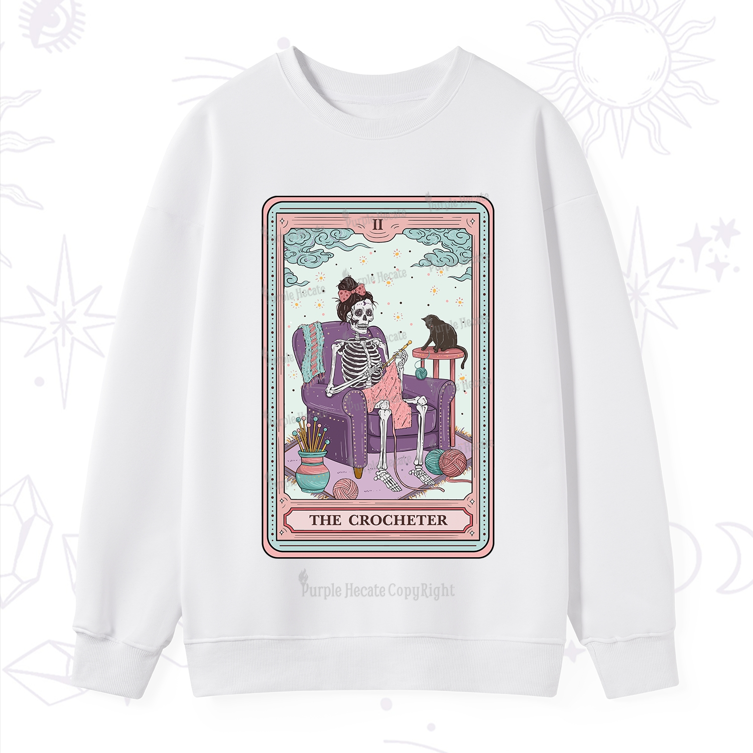 Purplehecate The Crocheter Tarot Sweatshirt