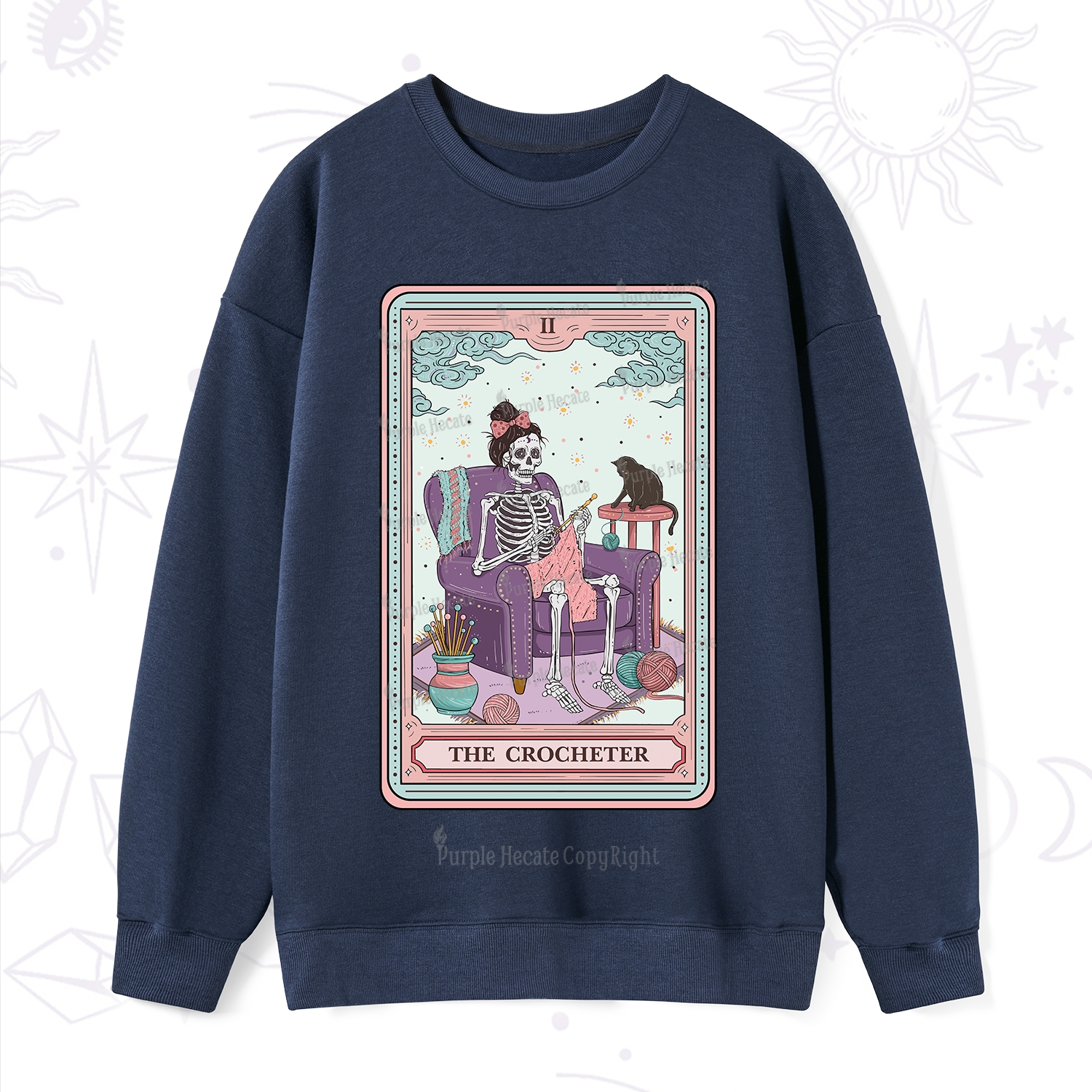 Purplehecate The Crocheter Tarot Sweatshirt