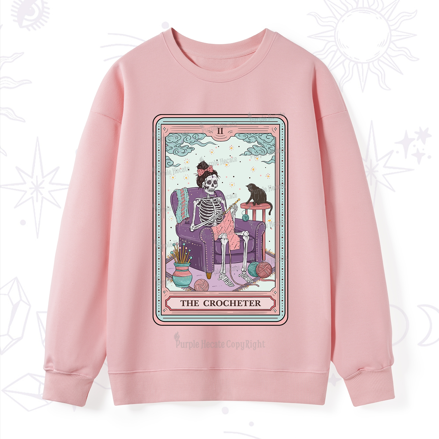 Purplehecate The Crocheter Tarot Sweatshirt