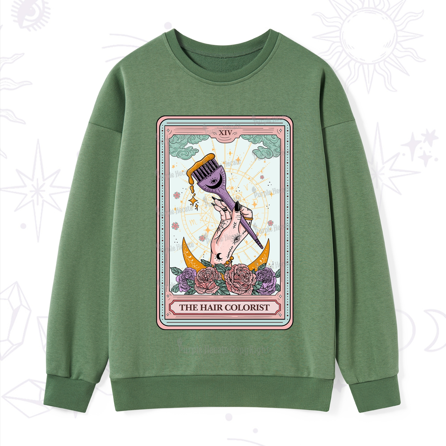 Purplehecate The Hair Colorist Tarot Sweatshirt