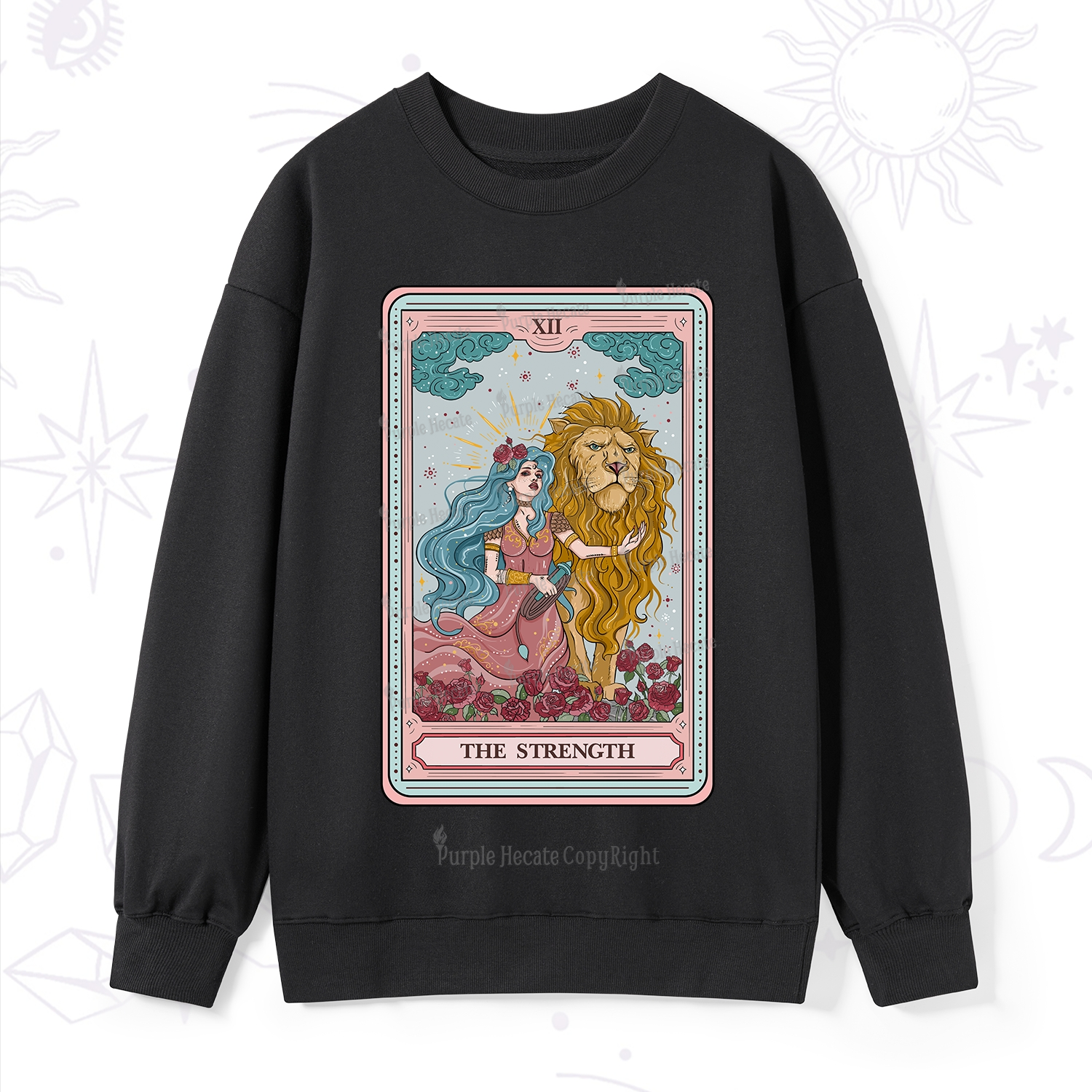 Purplehecate The Strength Tarot Sweatshirt