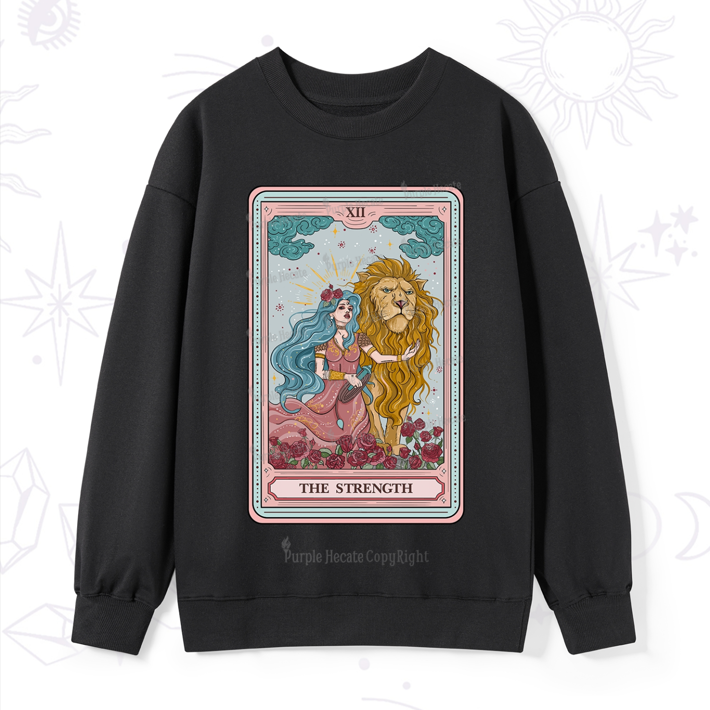Purplehecate The Strength Tarot Sweatshirt