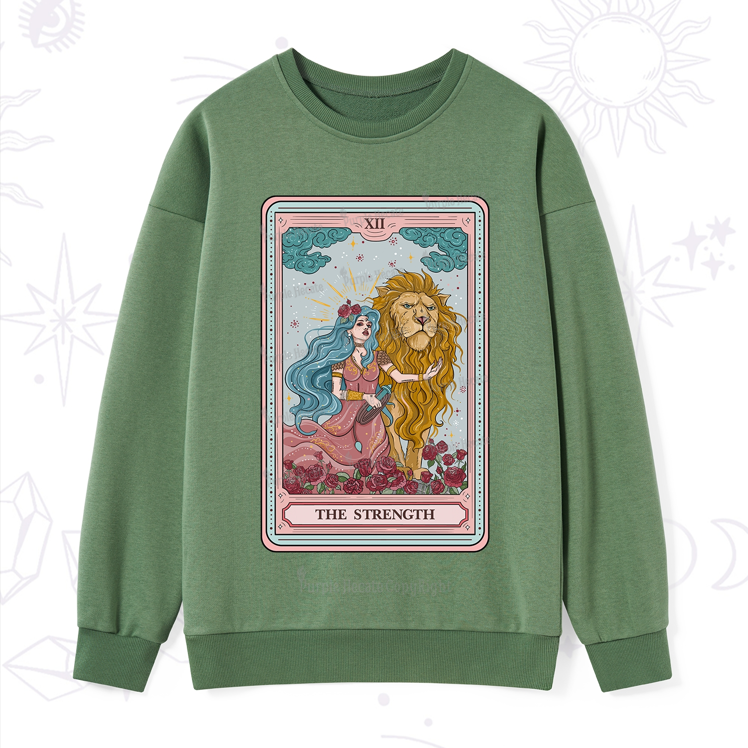 Purplehecate The Strength Tarot Sweatshirt